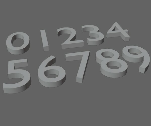 ArtStation - Number for Printing - Numeros 3D print model | Resources