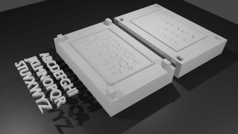 Mold for Alphabet Letters - Form - Molde para Letras 3D print model
