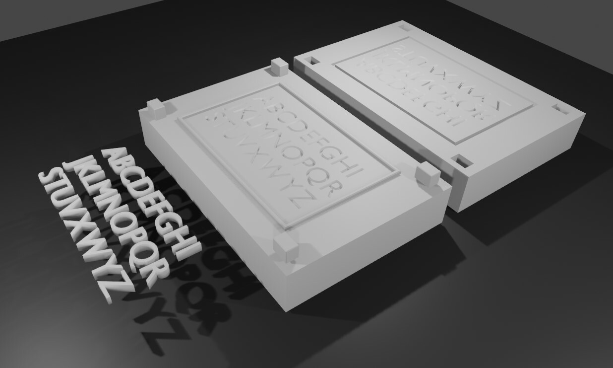 ArtStation - Mold for Alphabet Letters - Form - Molde para Letras 3D ...