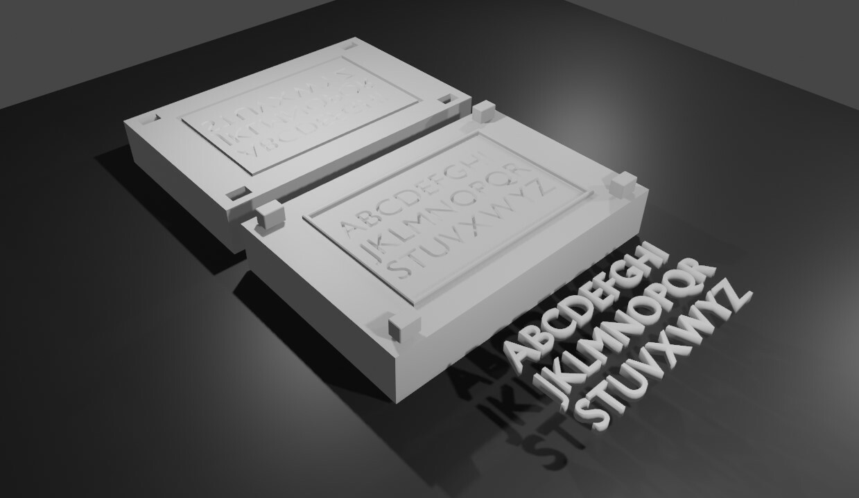 ArtStation - Mold for Alphabet Letters - Form - Molde para Letras 3D ...
