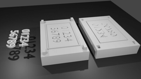 Mold for Numbers - Form - Molde para Numeros 3D print model