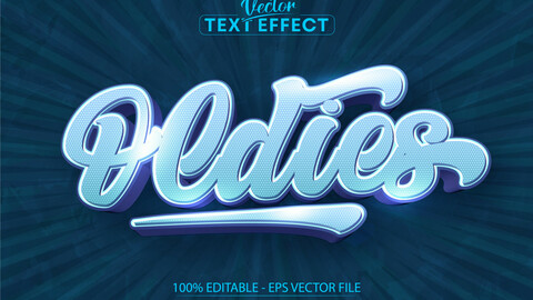 Retro, vintage text effect, old 80’s editable text style