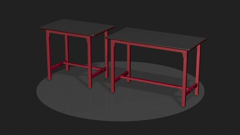 Two industrial tables