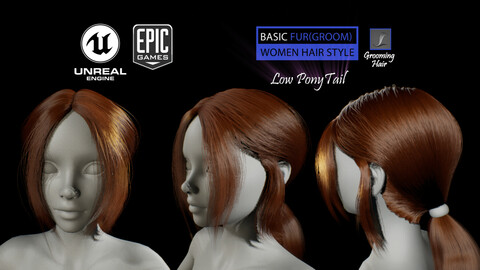 Low PonyTail Groom For UE4