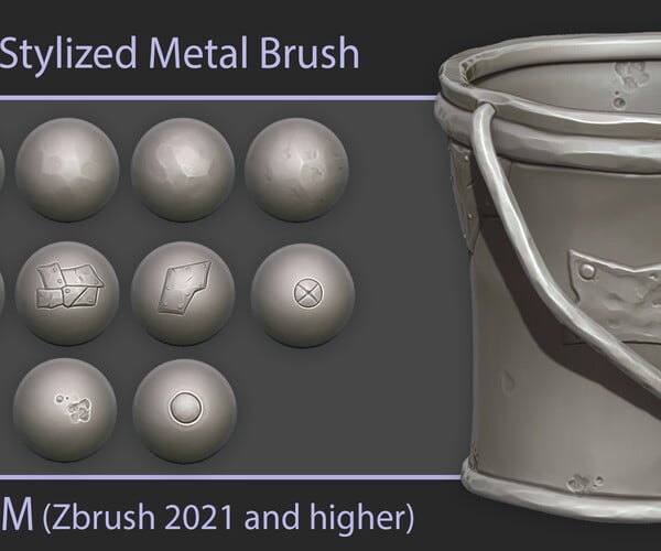 metal brush zbrush