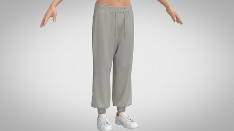 Sweatpants, Marvelous Designer, Clo3D +fbx, obj