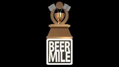 Beer Mile Trophy STL File 3D Print and 3D Model