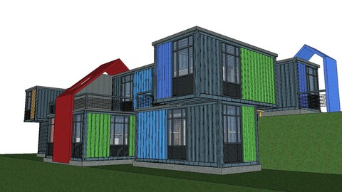 City Simple Art Building-Container-0112