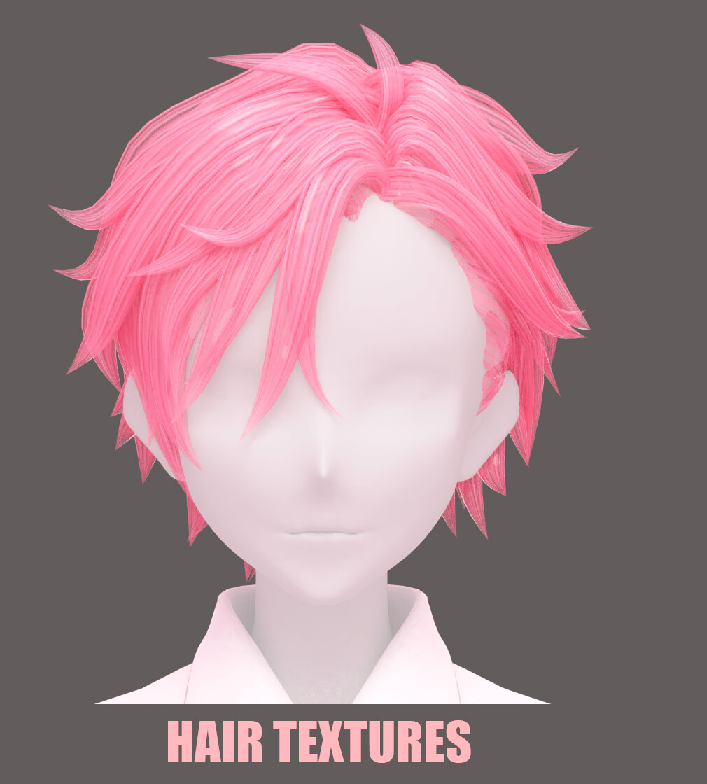 ArtStation - Anime Boy Hairstyle (obj,fbx,blend files) | Game Assets