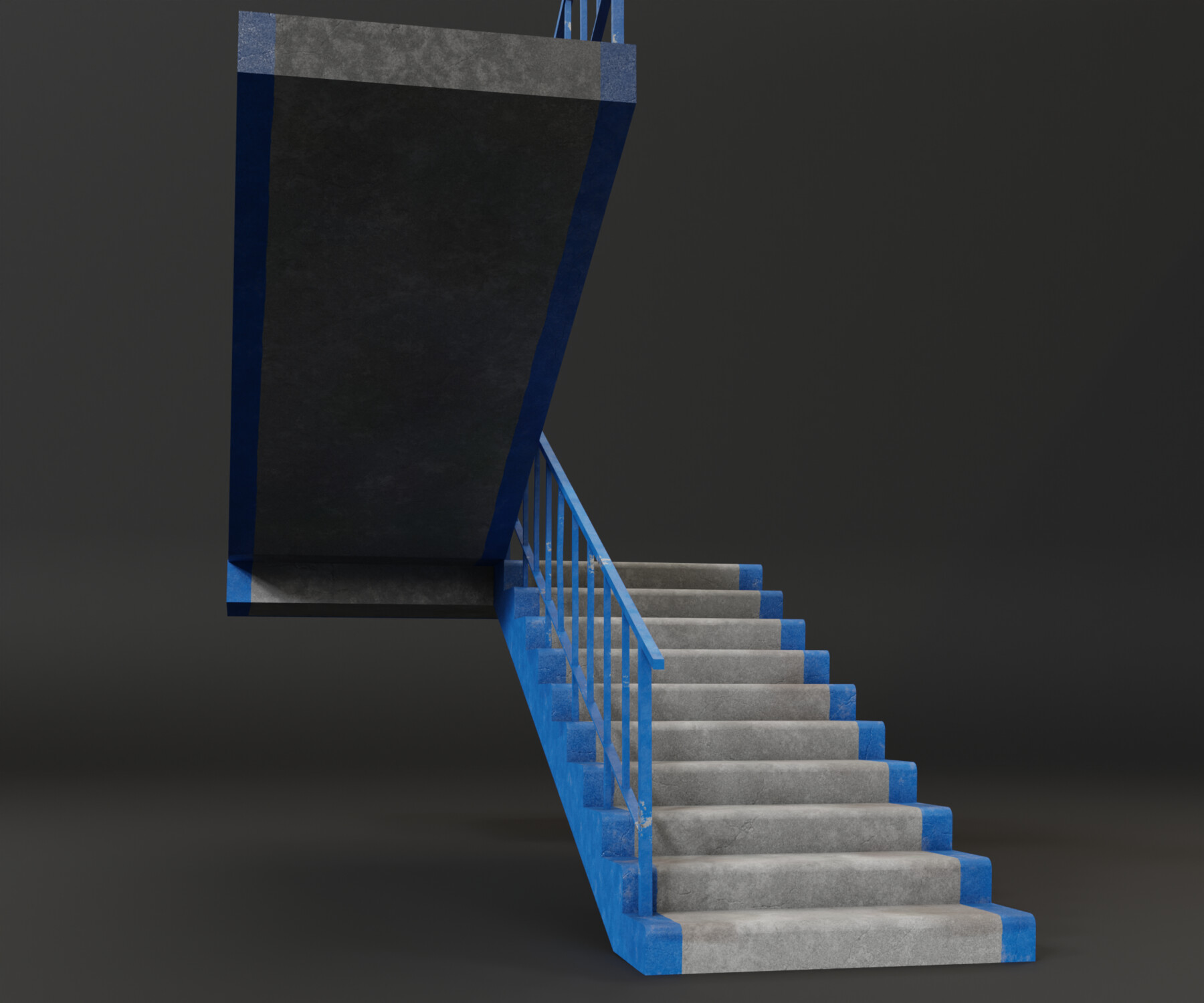 Concrete model. Figured concret Stairs.