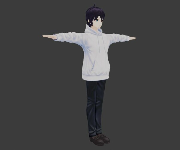 ArtStation - GAME READY LOW POLY ANIME CHARACTER BOY 35 | Game Assets