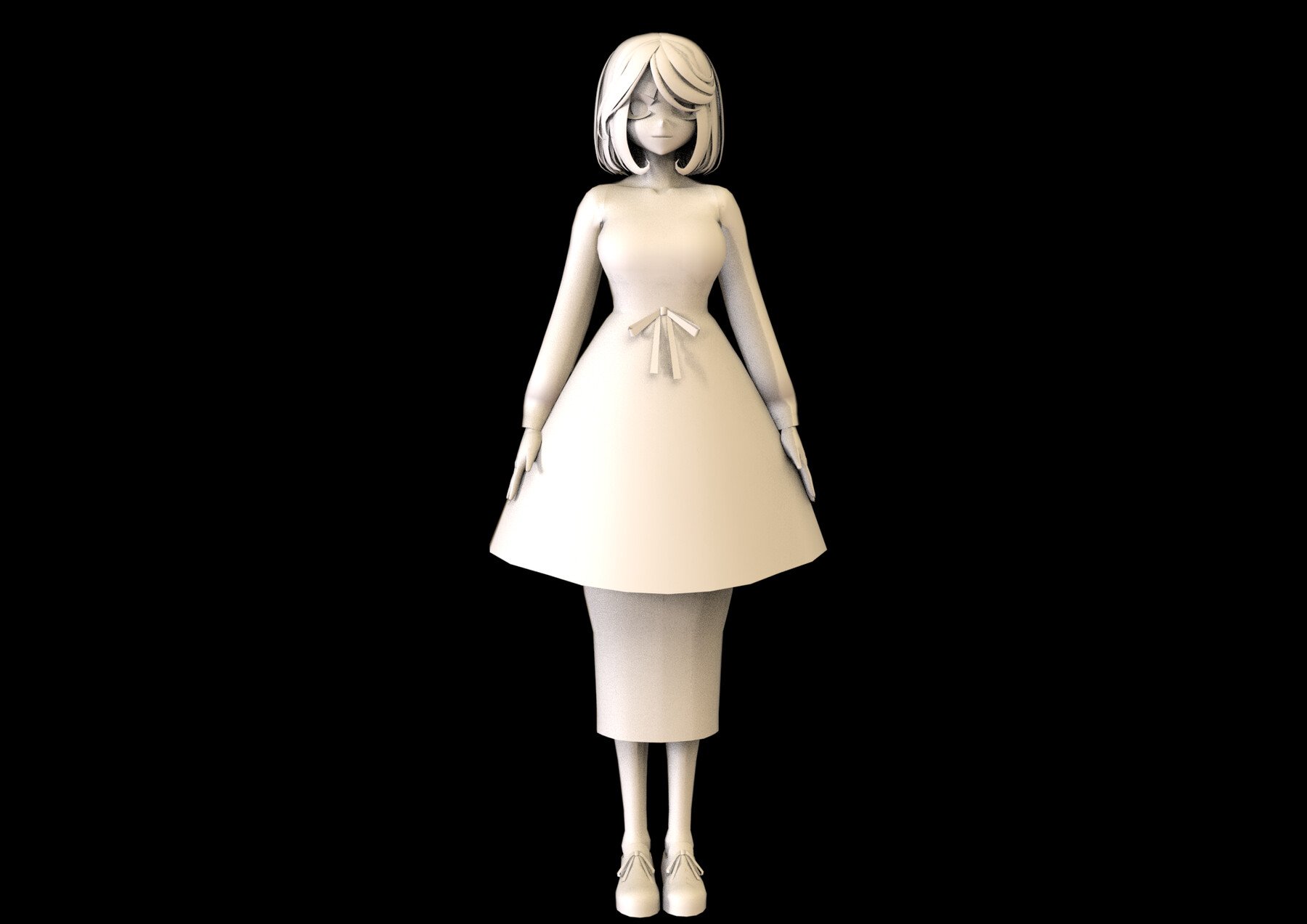 3D model game ready Low Poly Anime Character 30 VR / AR / low-poly