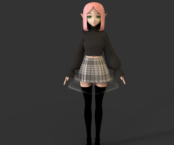 ArtStation - 3D Anime school character generator