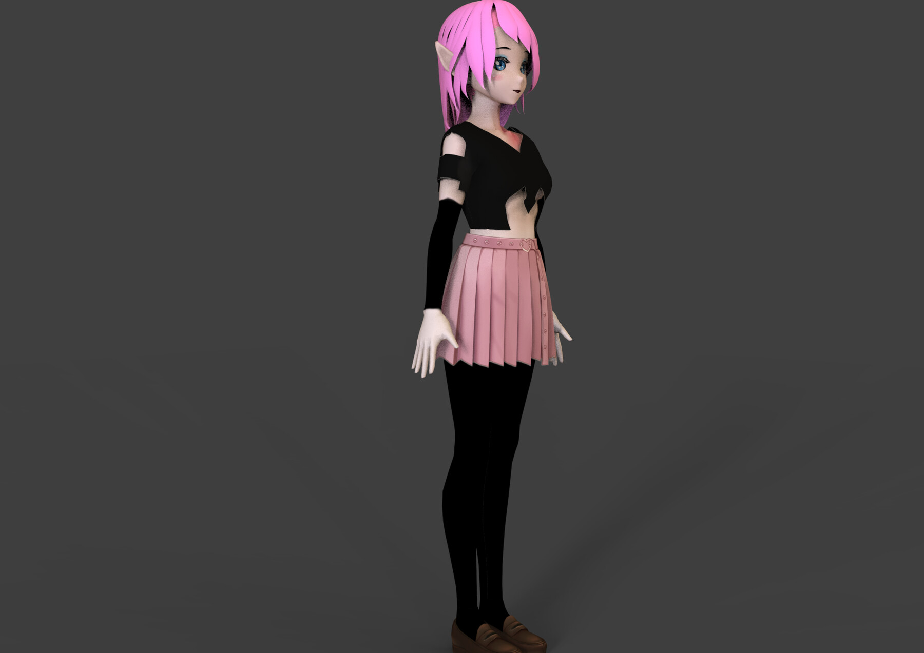 3D model game ready Low Poly Anime Character 30 VR / AR / low-poly