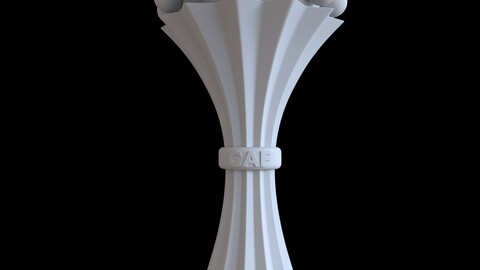 Africa Trophy 3D Model STL File Print, Africa Cup Caf Trophy 3D print model