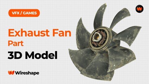 Exhaust Fan Part Raw Scanned 3D Model