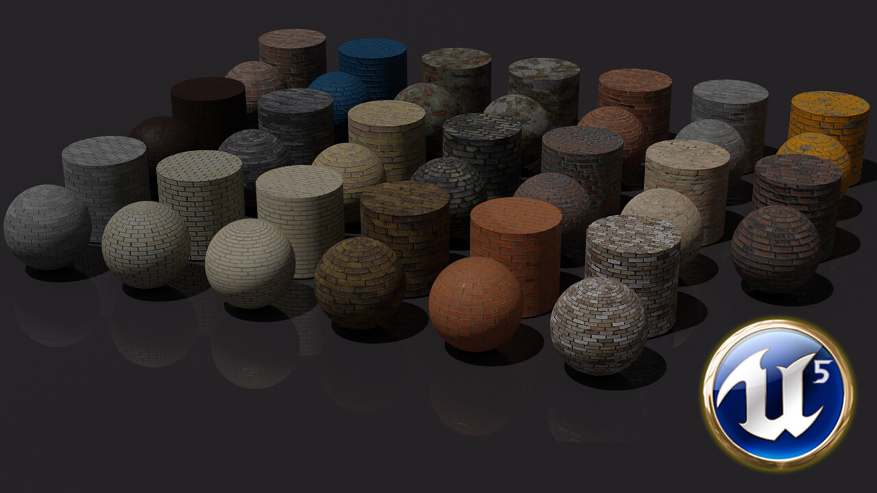 ArtStation - 100% Free UE4 &amp; UE5 Brick &amp; Walls Materials (Pack 1 