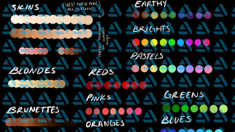 gemini's color palettes for Clip Studio Paint and Ex