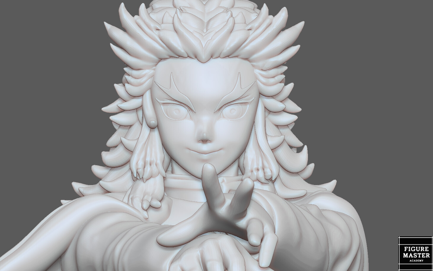 ArtStation RENGOKU 2 KIMETSU NO YAIBA ANIME STATUE CHARACTER 3D print model Resources