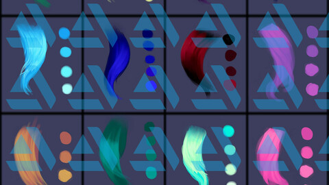 Hair Colors Palette 3 for Clip Studio Paint and Ex