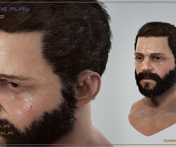 ArtStation Head Game Play Ready Game Assets