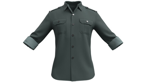 Military Shirt v2 (Marvelous Designer / Clo 3D project)