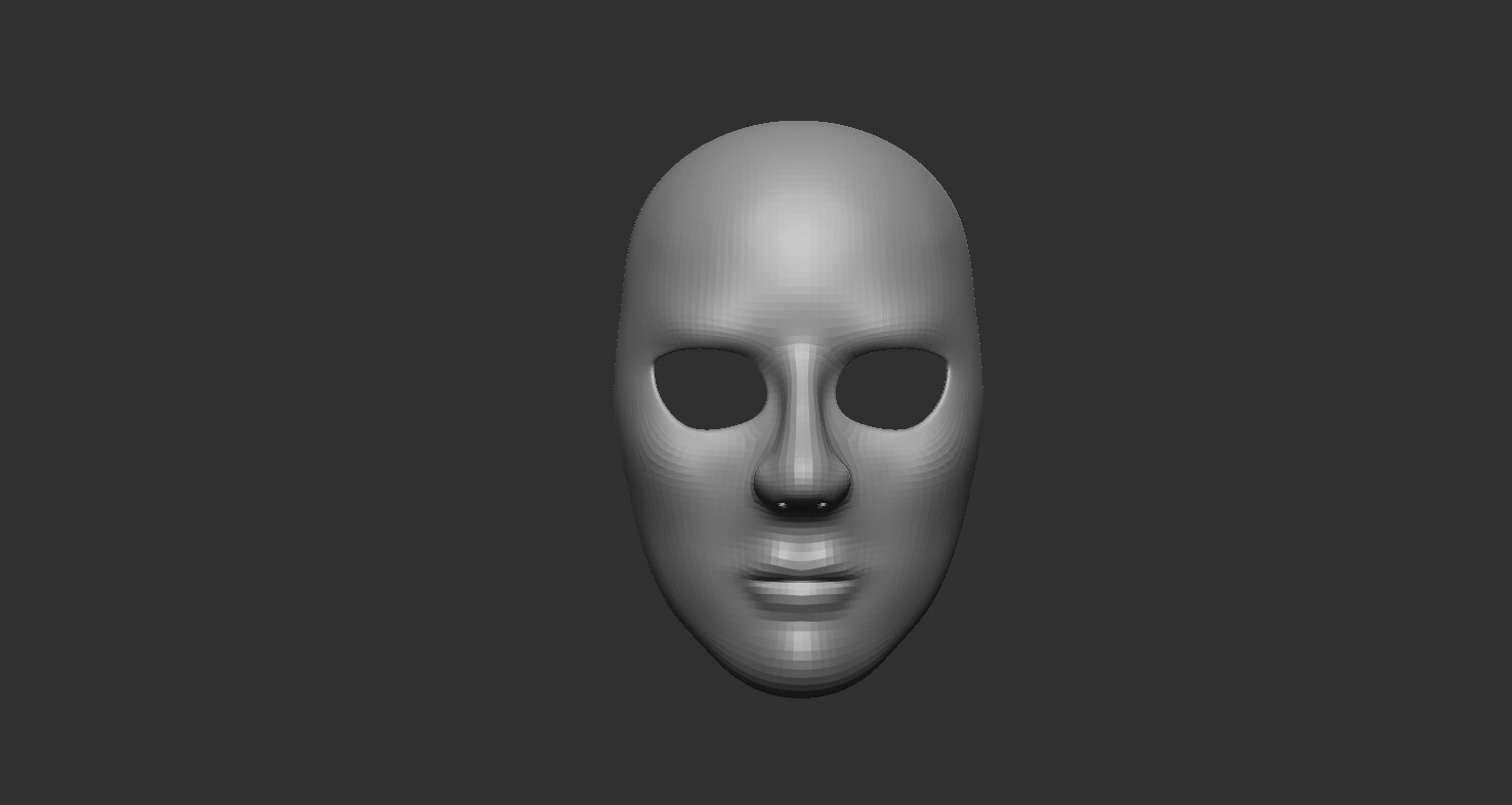 breakermaximus - 20 Carnival or theater mask base mesh low poly Zbrush ...