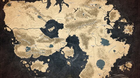 Fantasy Continent Map | 4K
