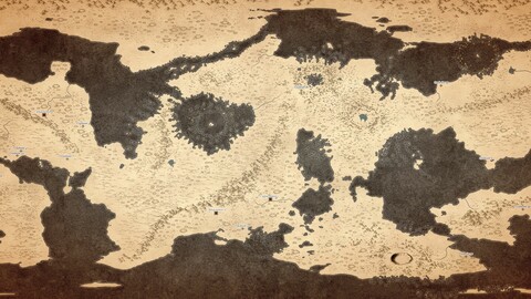 Fantasy Planet Map | 4K