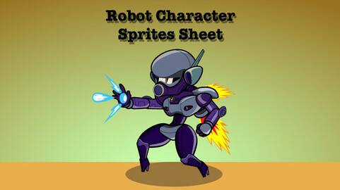 robot character sprite sheet
