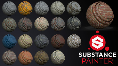 Free Substance Painter 20 X Brick & Walls  Smart Materials