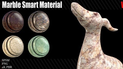 Marble Smart Material + 4K PBR Texture Vol_1