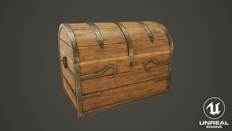 Medieval Treasure Chest - Wooden Chest VII