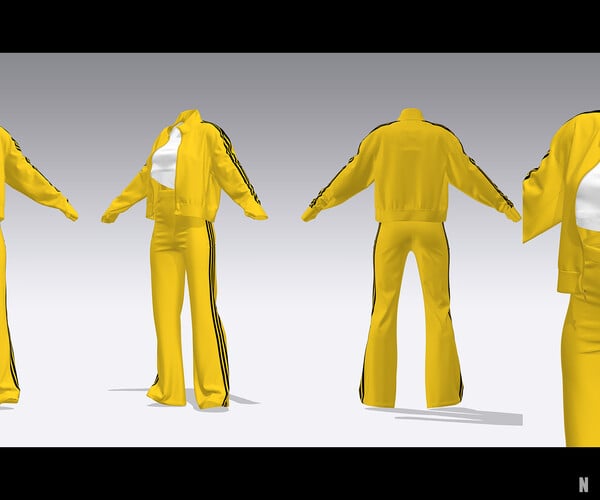 ArtStation - Womens - Training Outfit | Game Assets