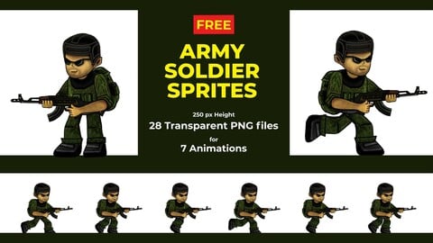 Army Soldier PNG Sprites