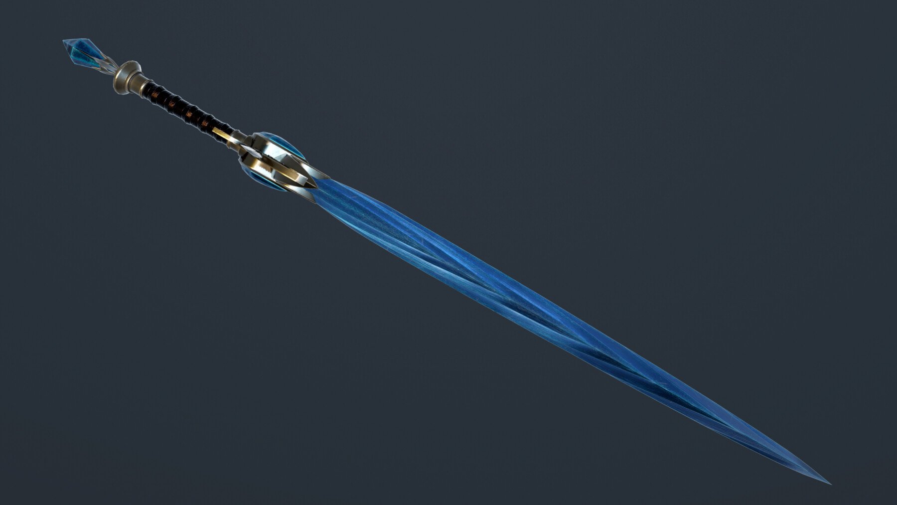 ArtStation - 3D Low-Poly Model - Ice Sword | Game Assets