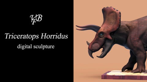 Triceratops Horridus - Statue for 3D printing