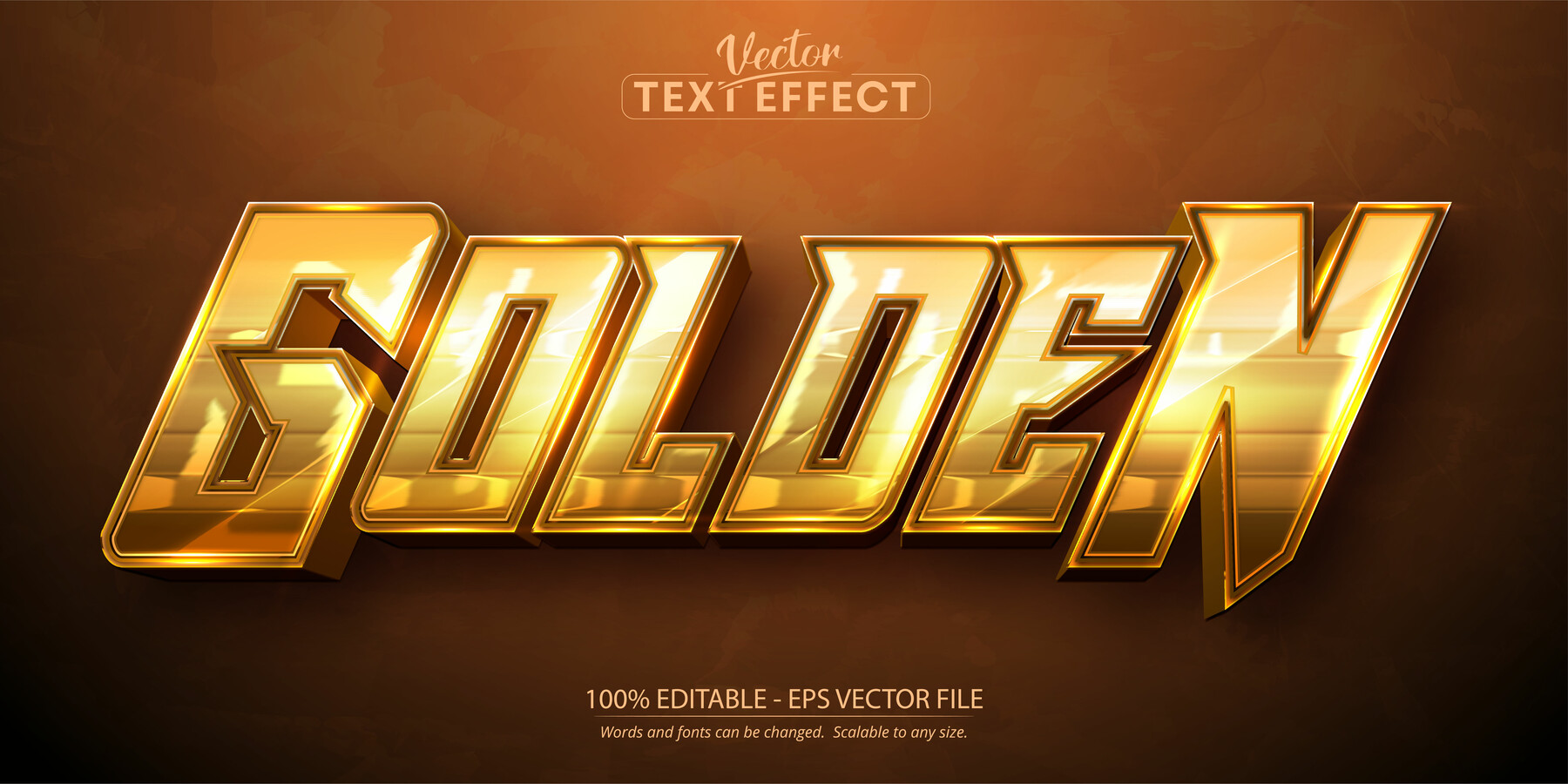 ArtStation - Golden text, shiny gold color style editable text effect ...