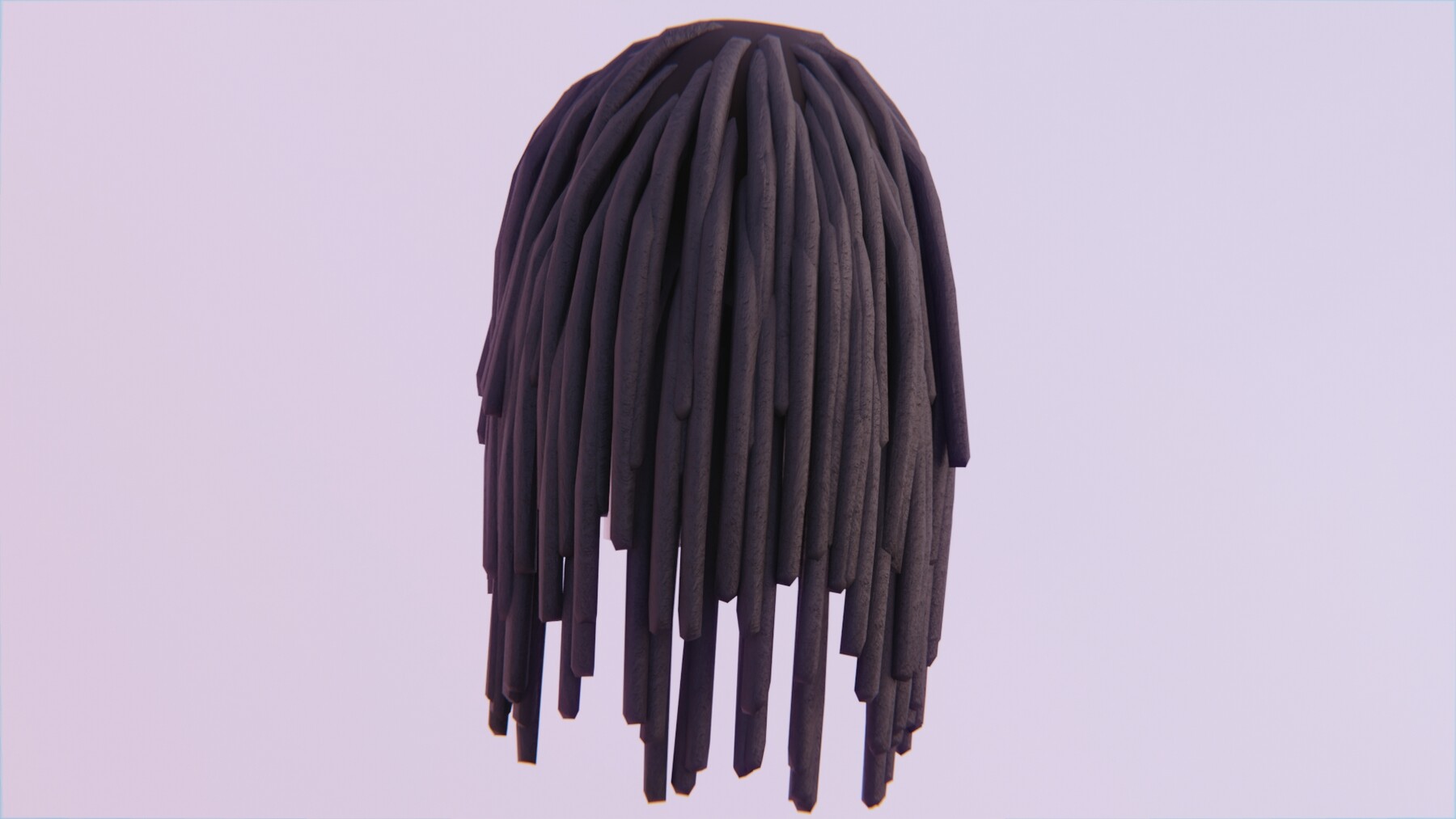 3D model King Von Medium Braided Dreads - Partly Bleached VR / AR /  low-poly