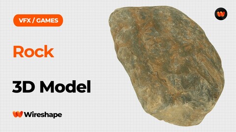 Rock Raw Scanned 3D Model