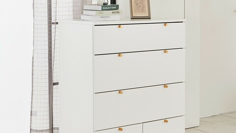 Alex wide 800 4-tier chest of drawers