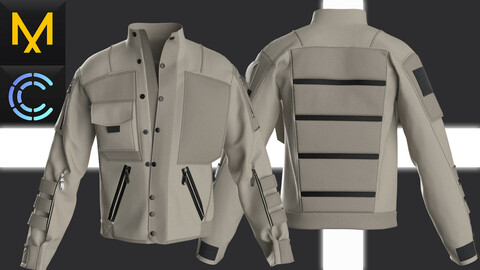 Tactical  men's Jacket OBJ FBX ZPRJ