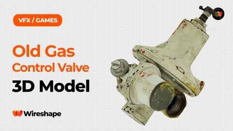 Old Gas Control Valve Raw Scanned 3D Model