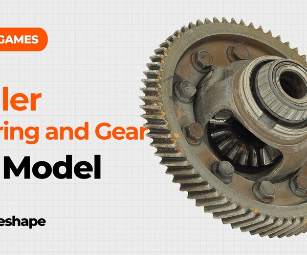 ArtStation - Roller Bearing and Gear Raw Scanned 3D Model | Resources