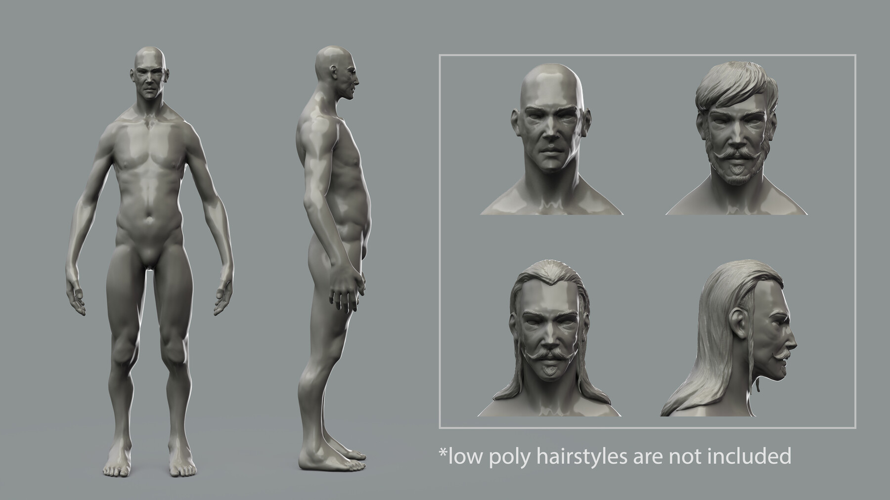 ArtStation - Male Body Base Mesh 3D Model