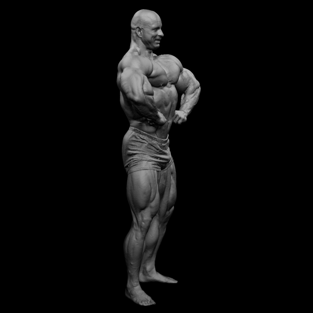 Artstation - 3d Scan Real Extreme Muscleanatomy Man08 Pose 05 