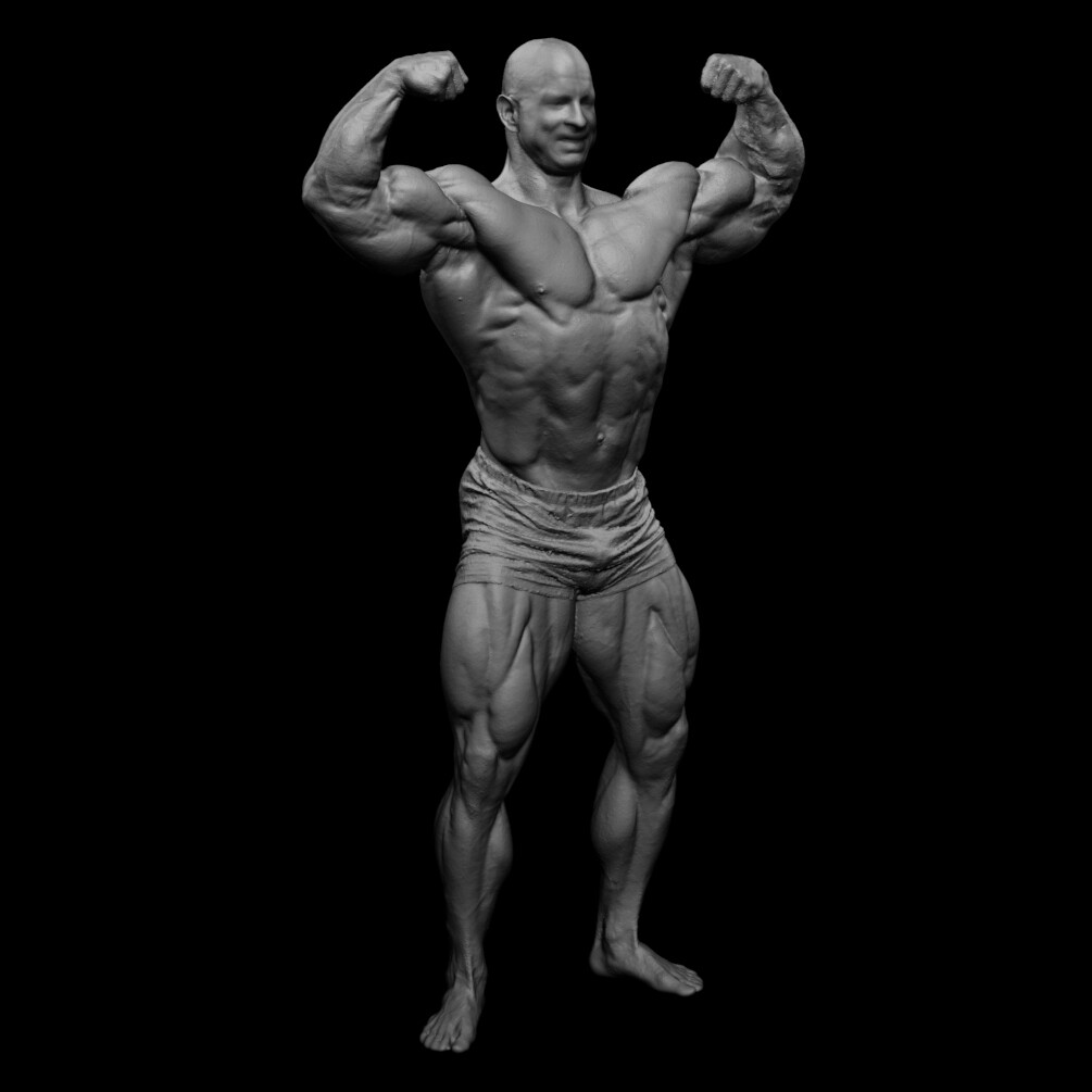 ArtStation - 3D scan real extreme muscleanatomy Man08 pose 06 | Resources