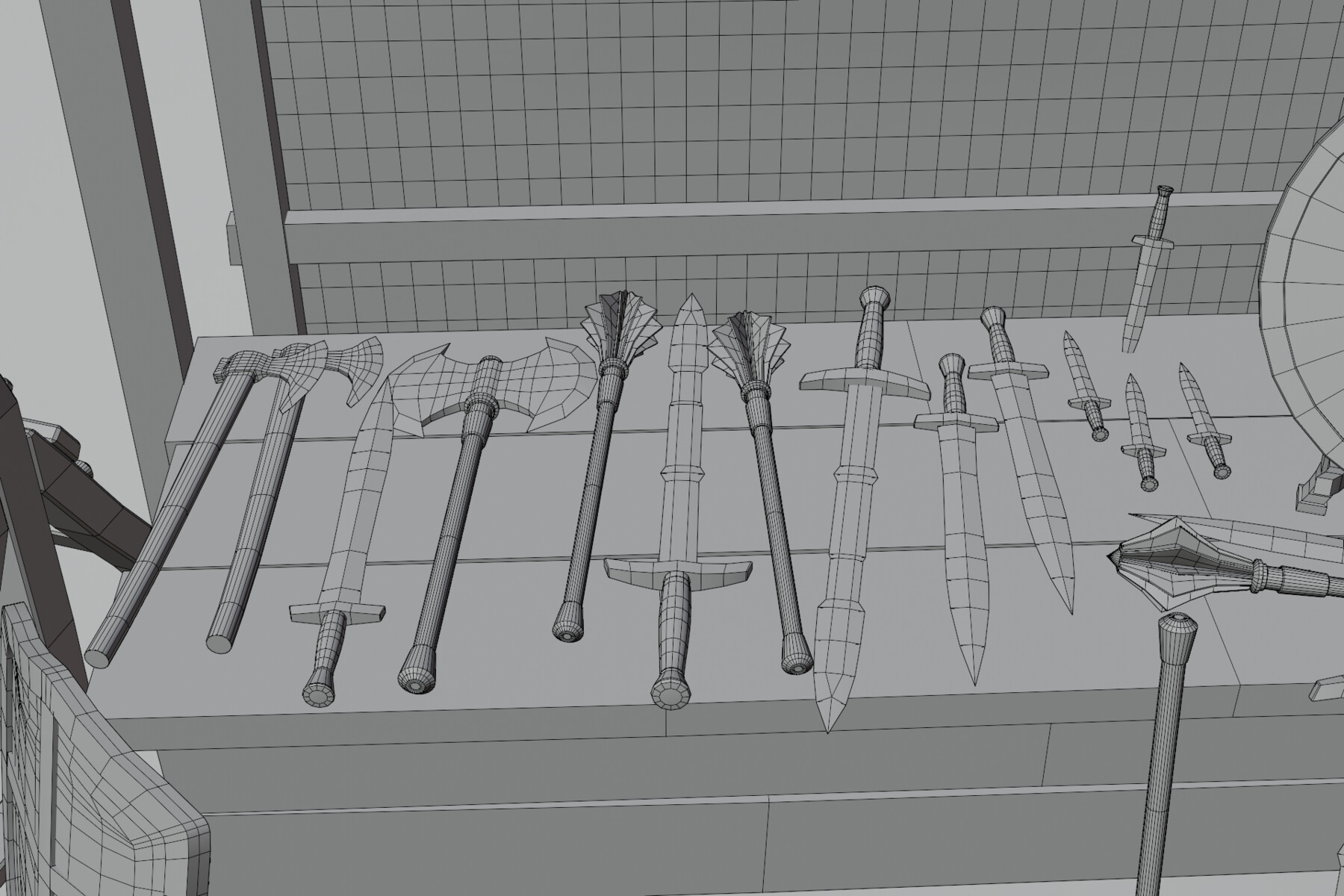 ArtStation Medieval Market Weapons Game Assets   File 