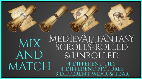 Medieval Fantasy Scrolls and Parchment