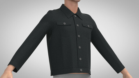 Denim Jacket, Marvelous Designer, Clo3D, +fbx, +obj